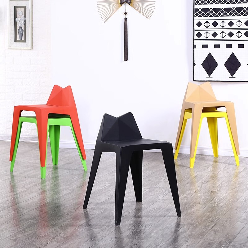 Online celebrity fashion spare plastic thickened home adult Nordic modern dining chair simple creative backrest