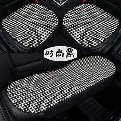 tie-free three-piece single-piece square – Seat cushion, seat cover - wt-camellia-fashion-black-set-of-three