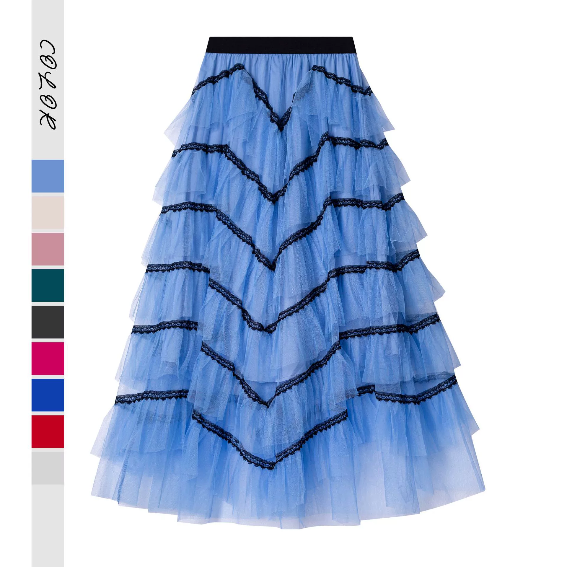 Дизайнерская юбка из пряжи сетчатая юбка торт юбка юбка половина юбка женская новая танцевальная юбка пушистая длинная юбка юбка полуюбка