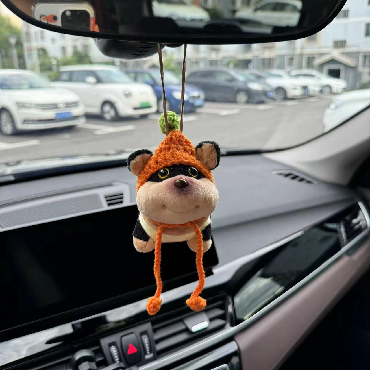 Bee perros colgantes de automóviles espejos retrovisores de automóviles bolsos colgantes de peluche muñecas accesorios de automóviles niñas