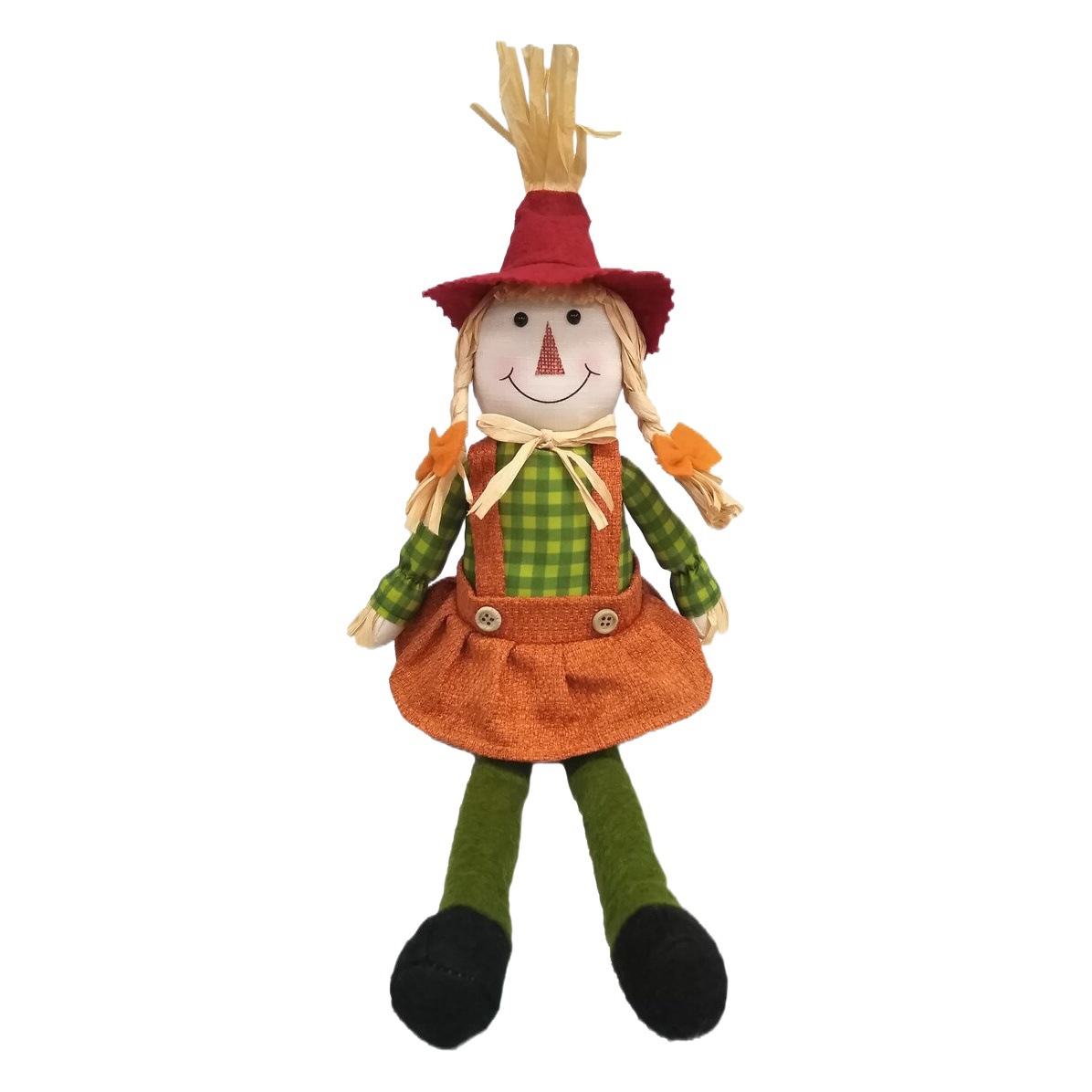 Cross-border nuevo Día de Acción de Gracias sentado Espantapájaros decoración ventana escritorio decoración cosecha festival Otoño color muñeca