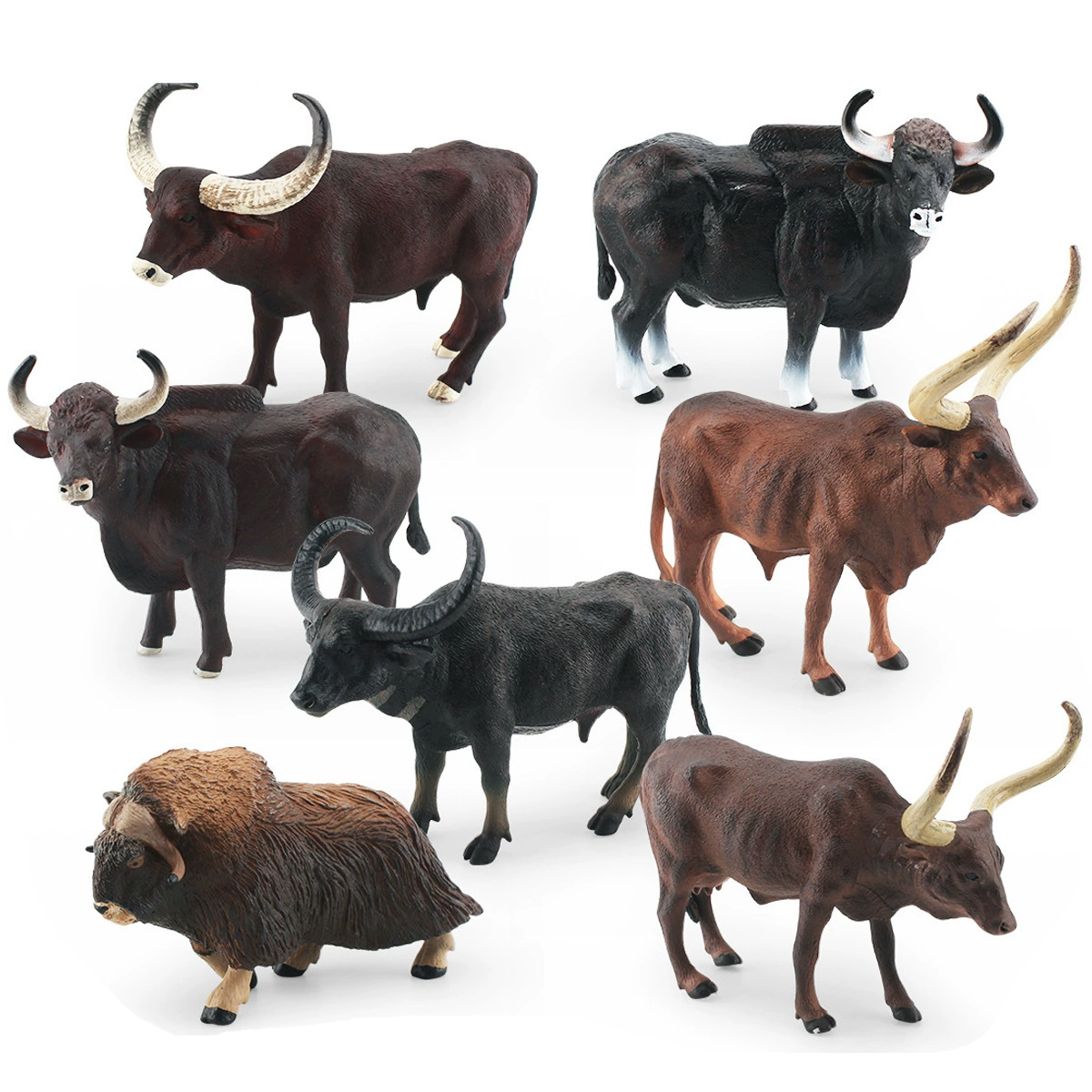 Cross -border simulation forest animal musk, ox Akravati Bulls, Bull River Bulls, Golnue model static ornament