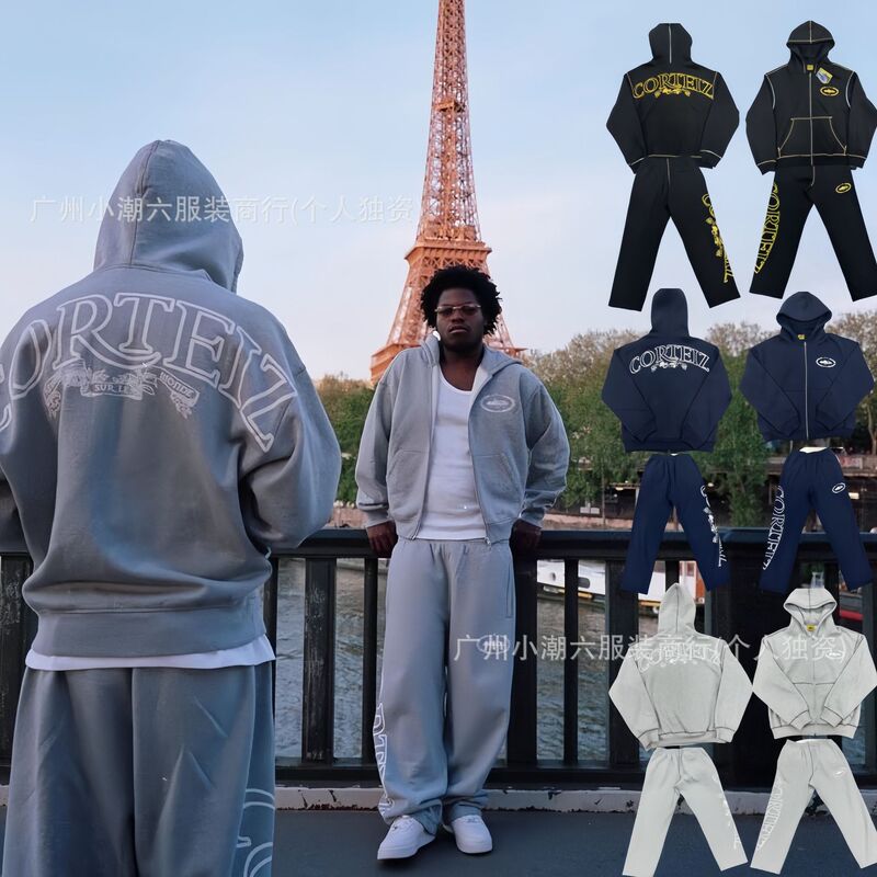 Corteiz Alcatraz American Ins Street Sweatshirt Suit Cardigan Hip-Hop Fleece-Lined West Coast High Street Hoodie Corteiz Alcatraz American Ins Street Sweatshirt Suit Cardigan Hip-Hop Fleece-Lined West Coast High Street Hoodie