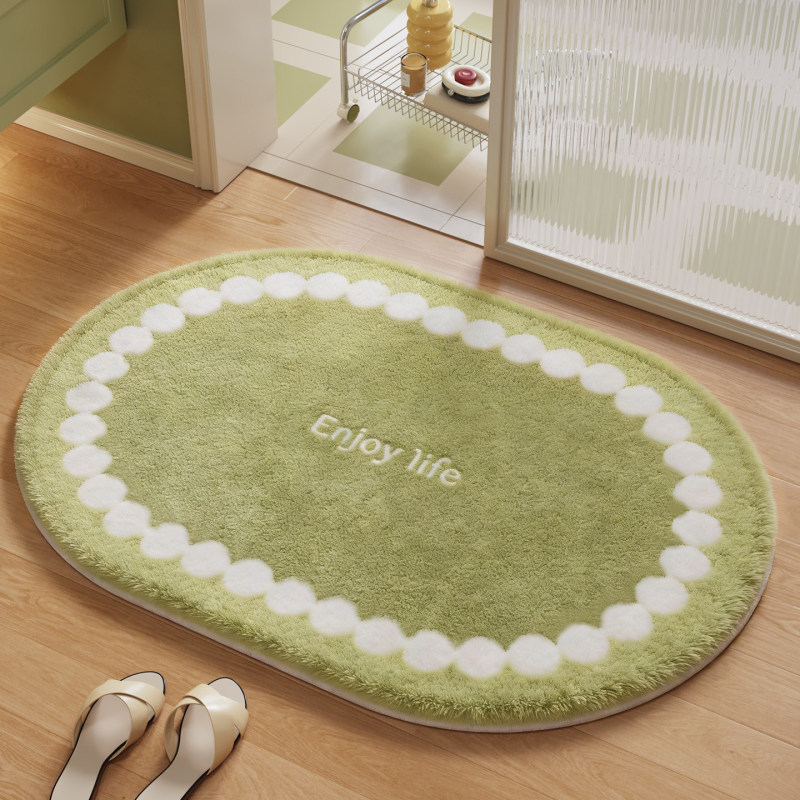 Simple Bathroom Floor Mat for Home Use, Non-Slip Foot Mat for Bathroom and Toilet Entrance, Faux Cashmere Water-Absorbent and Dirt-Resistant Carpet Simple Bathroom Floor Mat for Home Use, Non-Slip Foot Mat for Bathroom and Toilet Entrance, Faux Cashmere Water-Absorbent and Dirt-Resistant Carpet