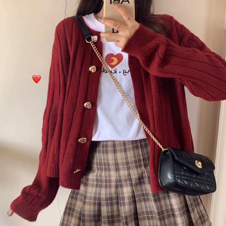 2025新款潮春秋针织开衫外套女上衣女韩版宽松毛衣外搭坑条显瘦潮|undefined