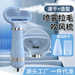 ペット風乾燥機犬が毛神器を吹いて熱風が毛櫛犬を吹いて毛櫛を噴霧して毛を引っ張る一体ヘアドライヤー