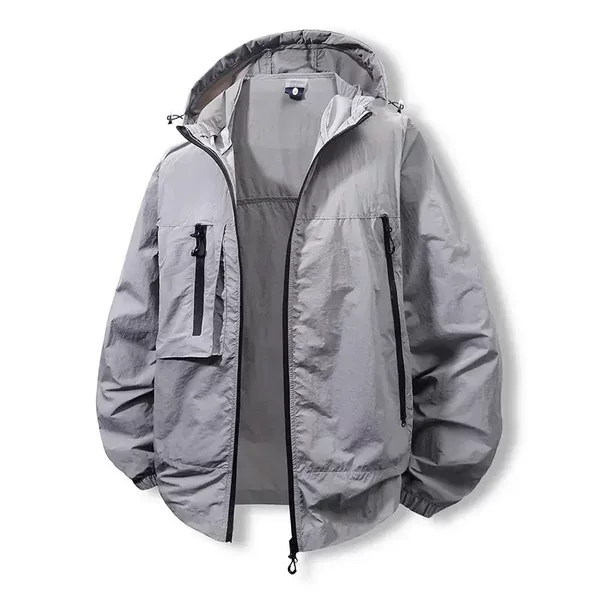 Casual and Versatile Summer New Hooded Sun Protection Clothing Skin Clothing for Men and Couples Ultra-Thin Breathable Outdoor Fishing Skin
