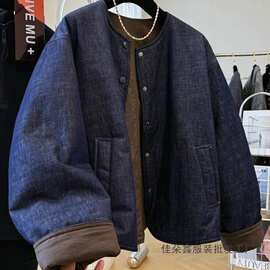2025棉外套别致韩系夹宽松棉衣秋冬季感新款棉服百搭女质感漂亮