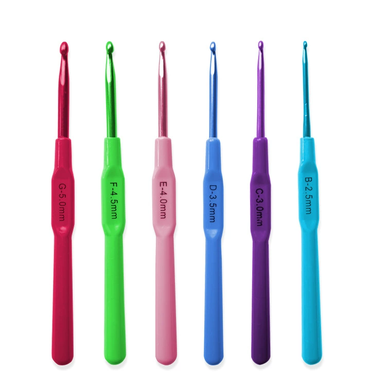 Костюм вязание крючком цветное крючком с пластиковой ручкой металлический крючок игла для одежды инструменты для вязания Пластиковые крючком оптом