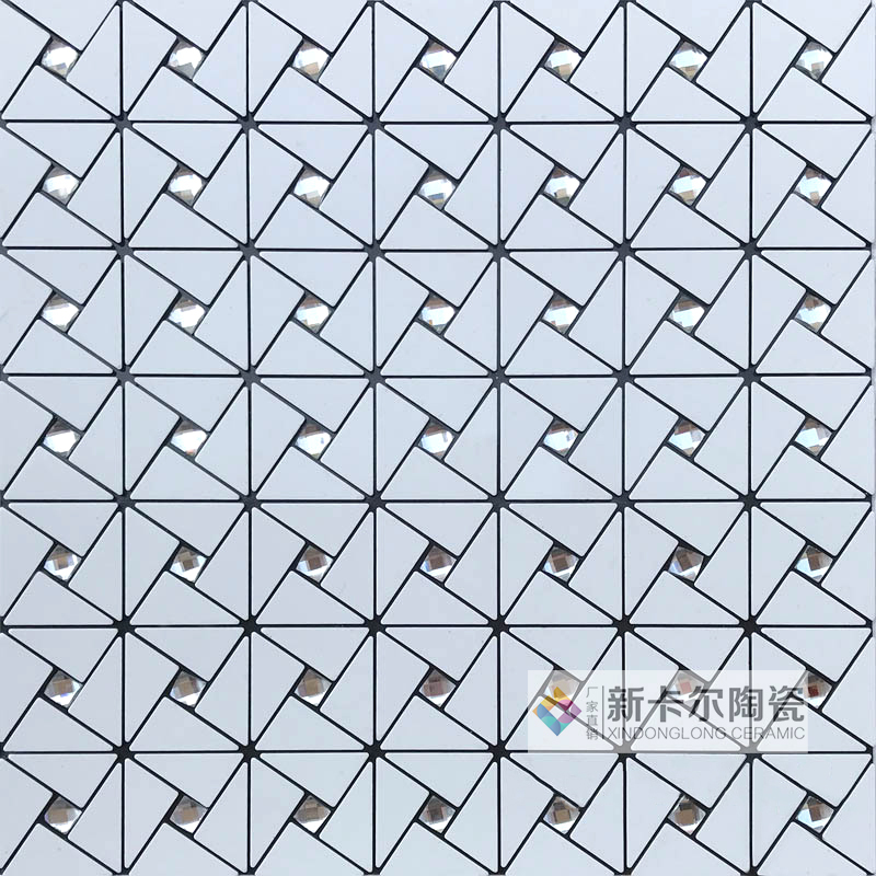 은색 작은 풍차 + 은색 다이아몬드 - 접착 뒷면 포함