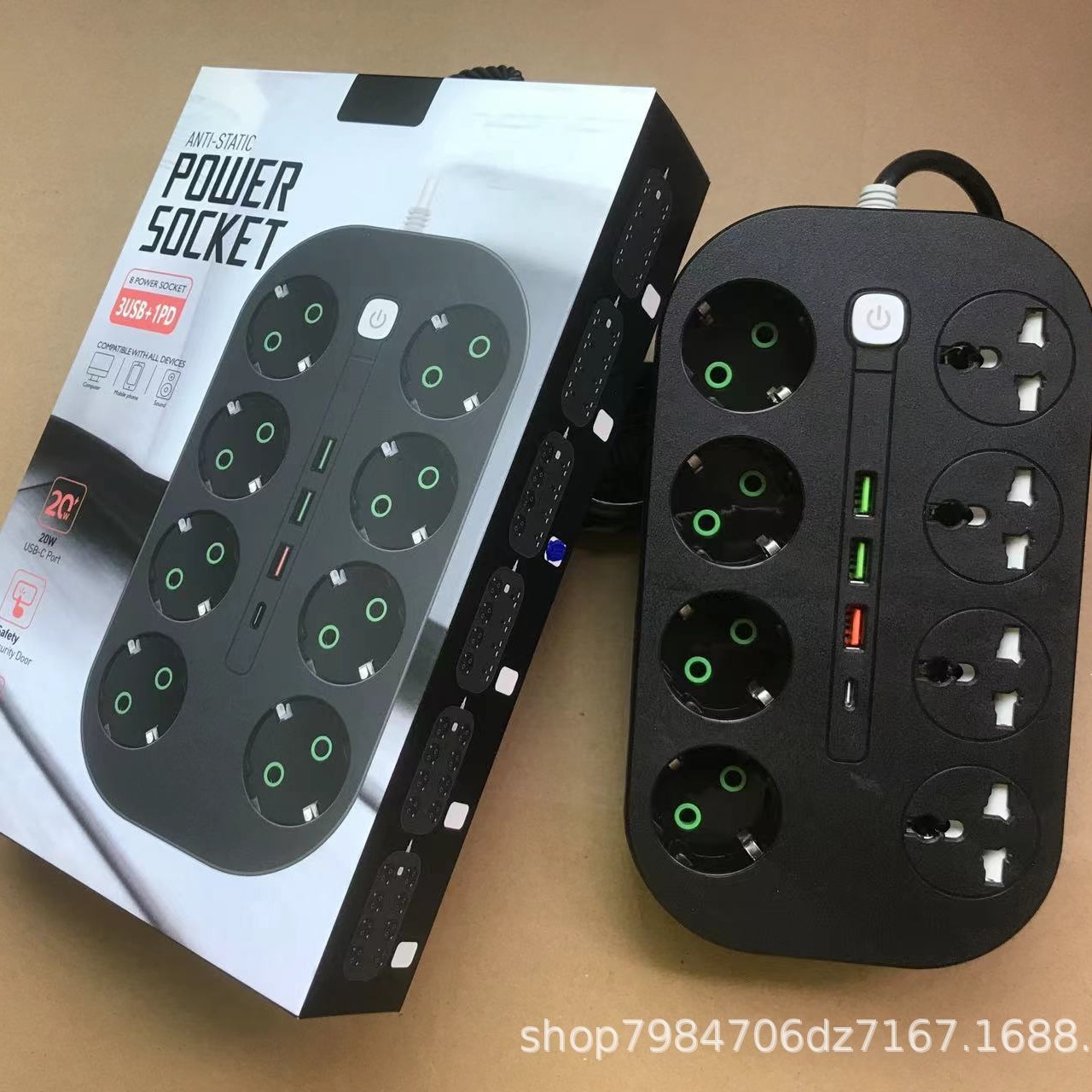 Exportaciones directas de comercio exterior transfronterizo placa de conexión USB multifuncional enchufe estándar británico enchufe estándar europeo Medio Oriente estándar americano