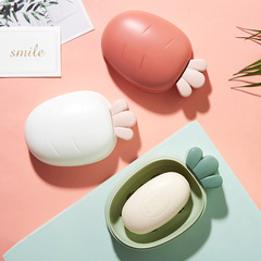Children's soap box creative personality with lid cute soap box bathroom drain storage box household cartoon soap holder