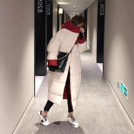 大码双面穿棉服女冬季新款韩版宽松显瘦超长加厚棉衣棉袄外套