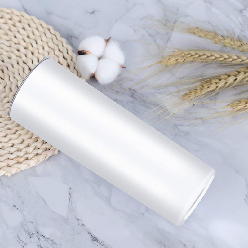 Comercio exterior creativo transfronterizo caliente sublimación recta flaca tumbler de acero inoxidable 304 taza de moda taza de agua 20OZ