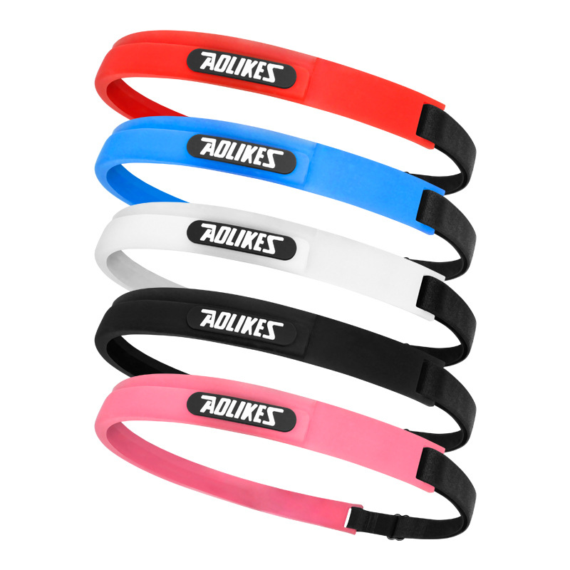 Aolkes actualizado deportes fitness sudor guía diadema correr baloncesto fútbol deportes transpiración antitranspirante banda para el cabello image 6