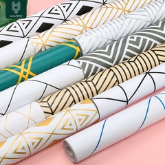 Cross-border supply 45mm thick living room wallpaper 3D geometric wallpaper bedroom furniture renovation wall cloth self-adhesive wholesale