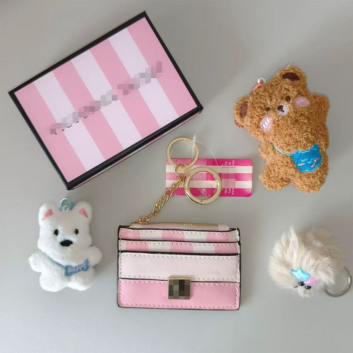 【Regalo 520】Cartera pequeña para mujer, estilo corto, monedero ultrafino, tarjetero para estudiantes, estuche sencillo para tarjetas.