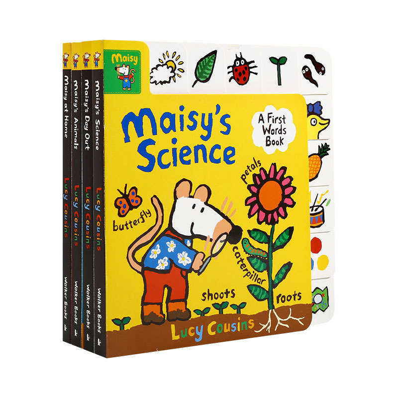 Little Peter point reading mouse Bobo word Label Book suit 4 Volumes English original point reading version