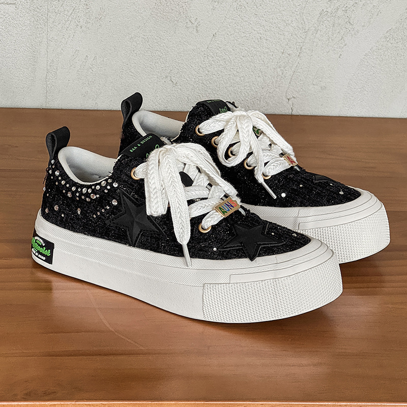 New Niche Design Star Canvas Men's New Retro Thick-Soled Breathable Fashion Casual Shoes Couple Style