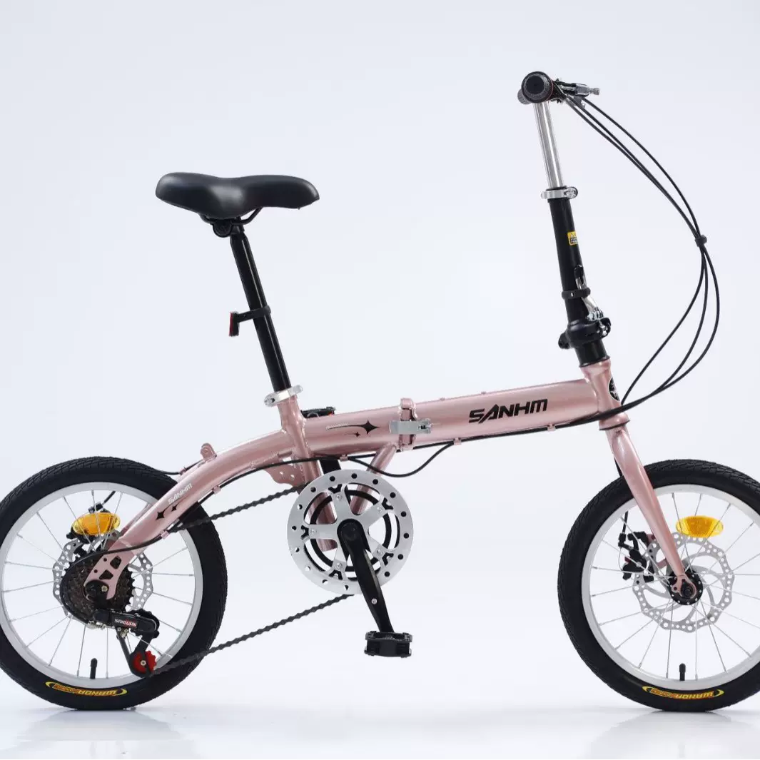 厂家批发16寸变速折叠自行车成人学生男女单速便携单车跨境礼品车