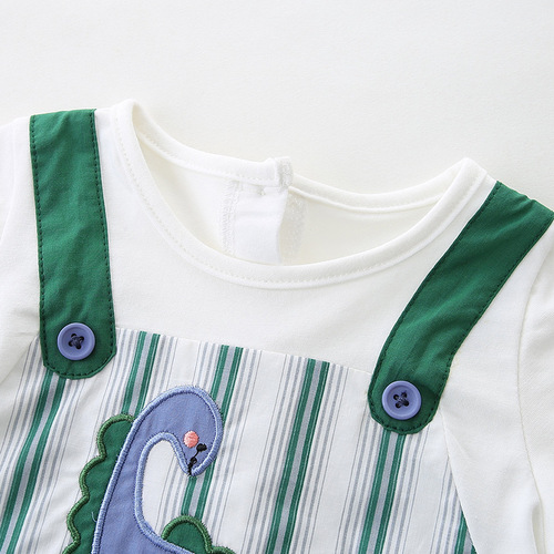 idea new summer style baby boys and girls cute striped jumpsuit suspender short-sleeved baby rompers 2802