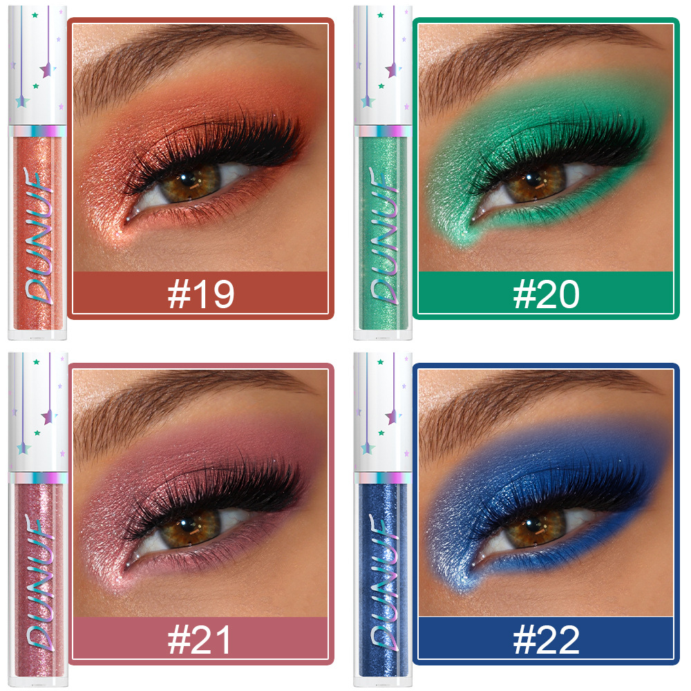 DUNUF 24-color liquid water-based eyeshadow with pearlescent long-lasting water resistance. Check it out! Disclaimer for links undefined