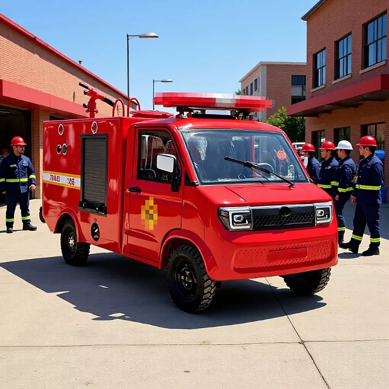 久达威电动消防车可坐两人灭火巡逻专用车新能源四轮小型社区水罐