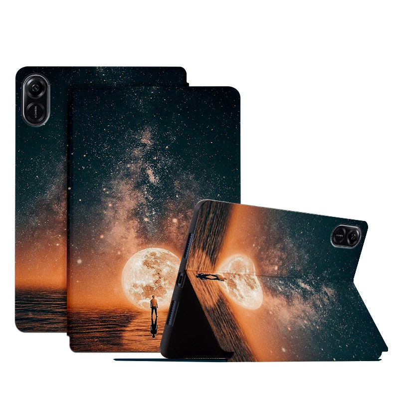 Подходит для Honor 11.5-дюймов PAD планшета, съемный кожаный чехол, милый мультяшный рисунок, акварель X9 X8 Pro защитный корпус