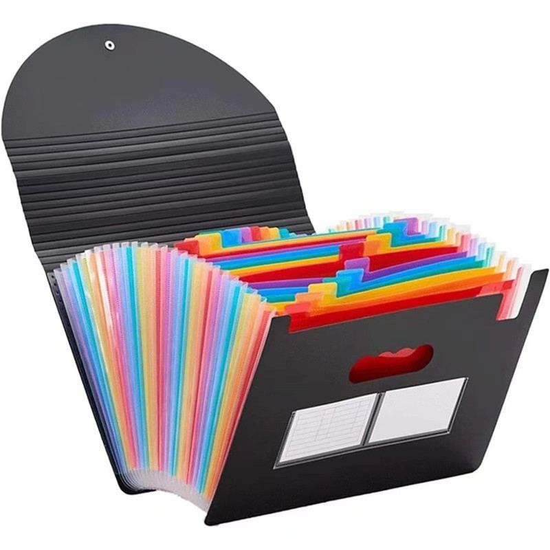 Oficina estudiantil 24 capa 37 capa PP paquete de órgano multicapa paquete de documentos de prueba de color carpeta de escritorio marco de acabado
