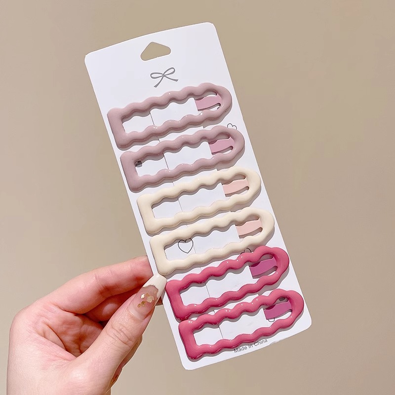 Pink Yellow Oval Wave Set de 6 piezas