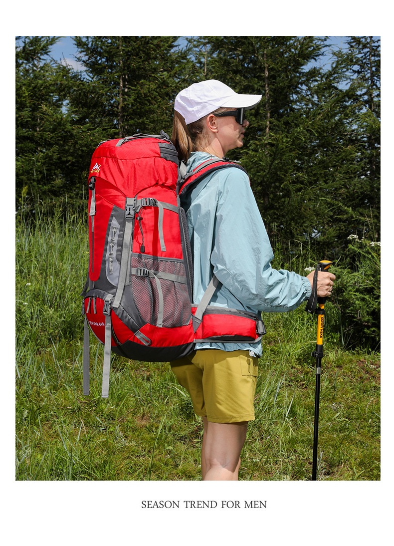 Outdoor Mountaineering Hiking Sports Bag Water-Resistant Rucksack Large Capacity Travel Backpack_voghion.com