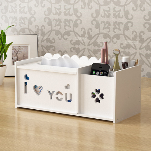 Desktop multifunctional tissue box pen holder home living room napkin box office paper box bedroom paper box