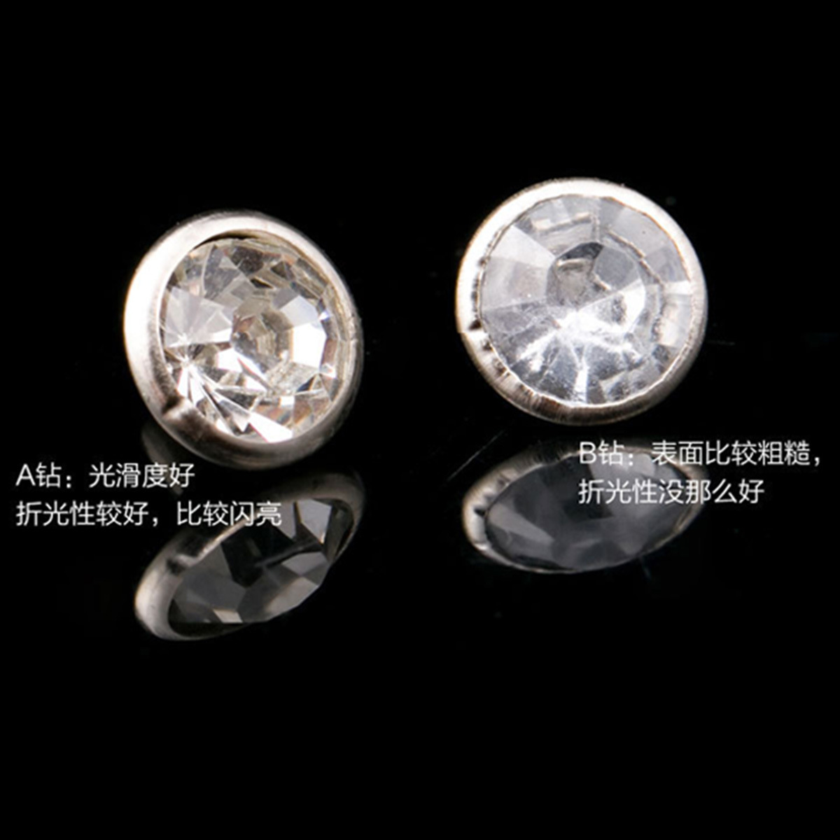 Fábrica en stock al por mayor DIY ropa con diamante remache pistola color oro plata un diamante clavo metal decorativo remache