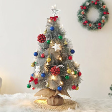 圣诞树套餐迷你新款60cm松针树led发光家用橱窗桌面摆件圣诞装饰