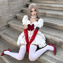 2025年万圣节新款 哥特风血腥娃娃舞台表演服装 Lolita女仆装