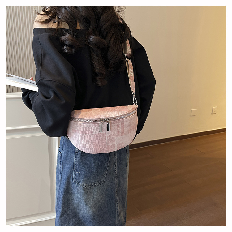 Borsa a tracolla da donna texture versatile marsupio e chest bag_voghion.com