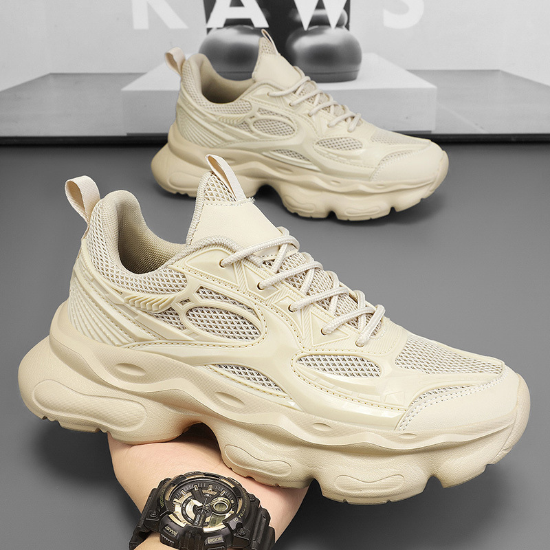 2025 primavera nuevo cross-border ligero y transpirable zapatos de papá casual de suela gruesa zapatos de moda de estudiantes zapatos deportivos de hombre