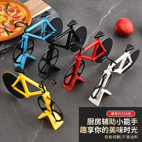 Bicycle pizza cutting factory direct home creative pizza knife pizza roller cutter kitchen pizza tools