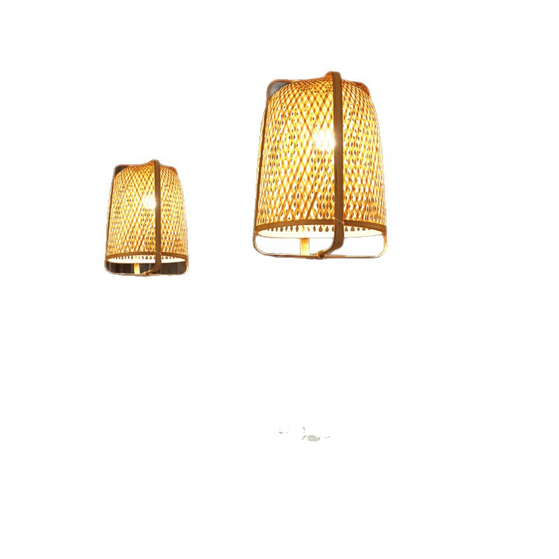 Lámpara de bambú cama y desayuno japonés antiguo linterna bambú arte personalizado lámparas creativas restaurante chino casa té Zen iluminación