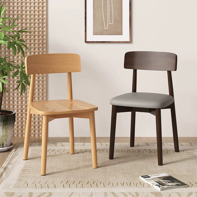 Скандинавские стулья из цельного дерева, обеденные стулья, домашние современные минималистские легкие и роскошные скандинавские столы, обеденные столы, стулья, спинные стулья