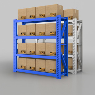 Shelf Warehouse Storage Shelf Thickened Storage Rack Medium-sized Heavy-duty Shelf Storage Rack Multi-layer Cargo Iron Shelf