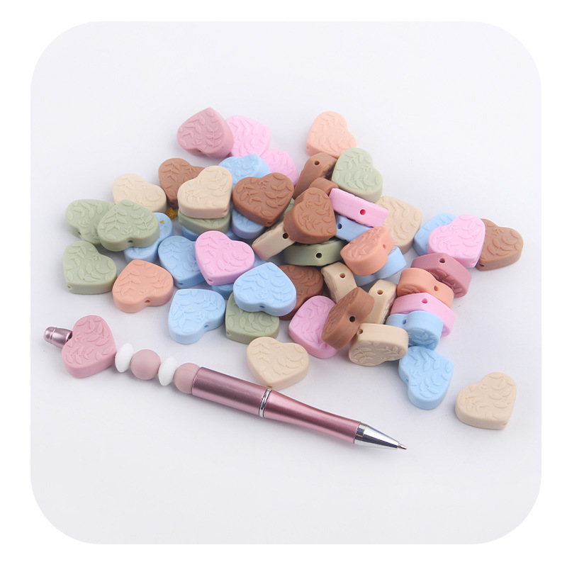 Amazon nuevo caricatura bebé amor hoja de dientes de goma de mola joyería creativa DIY accesorios de cadena de tetas