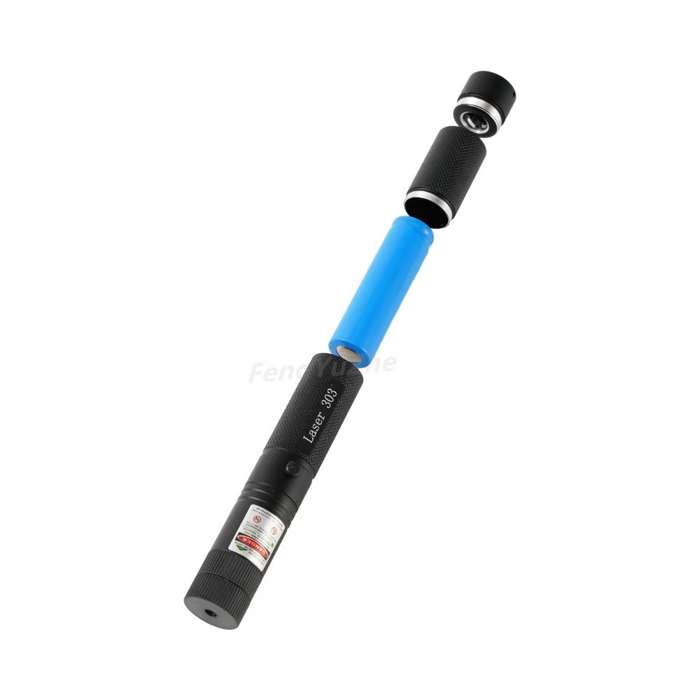 Stylo laser à pointeur unique USB en plastique semi-métallique transfrontalier avec lumière verte et motif ciel étoilé_voghion.com