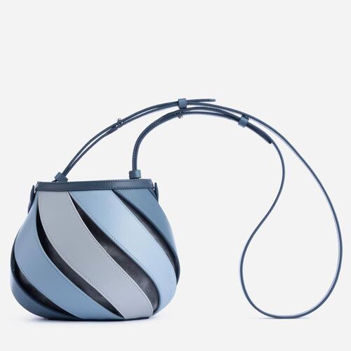 Cylindrical Contrast-Color Tote & Crossbody Bag | Handbags | Niche Cross-Border Women's Shoulder Bag | Geometric Patchwork Bucket Bag