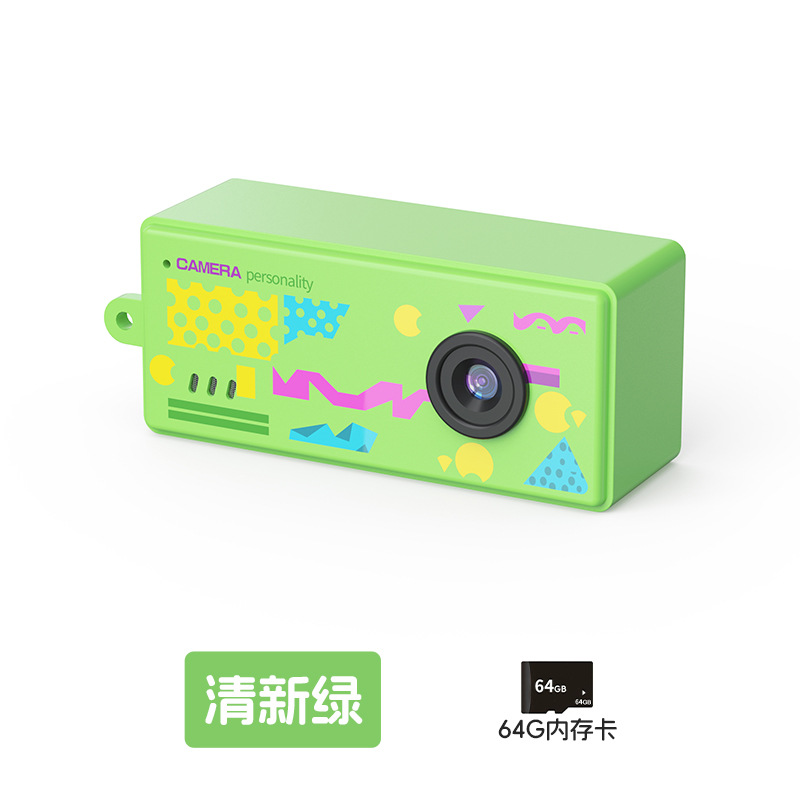 Mini Cámara de Pulgar CCD de ABS con Grabación de Video y Filtros para Vlog