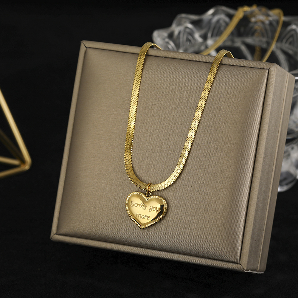 Ожерелье, цепочка до ключиц из нержавеющей стали, брендовая универсальная подвеска, европейский стиль, простой и элегантный дизайн, популярно в интернете