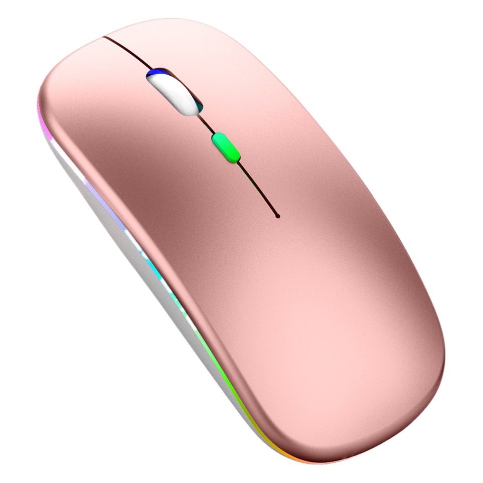 Ratón Bluetooth para portátil, teléfono móvil y tableta, ratón inalámbrico universal silencioso de doble modo, luminoso, con interfaz tipo C.