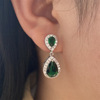 Fashionable accessory, advanced zirconium, earrings, wedding dress, shiny jewelry, bright catchy style, high-quality style