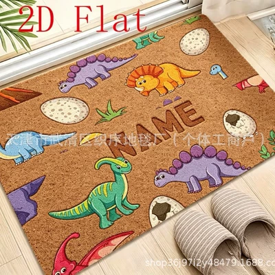 palm, thickened silk loop, non-slip – Avtomobil döşəmə paspasları - zx-nature-and-dinosaurs-10-3040silk-loop-without-edge-finishing