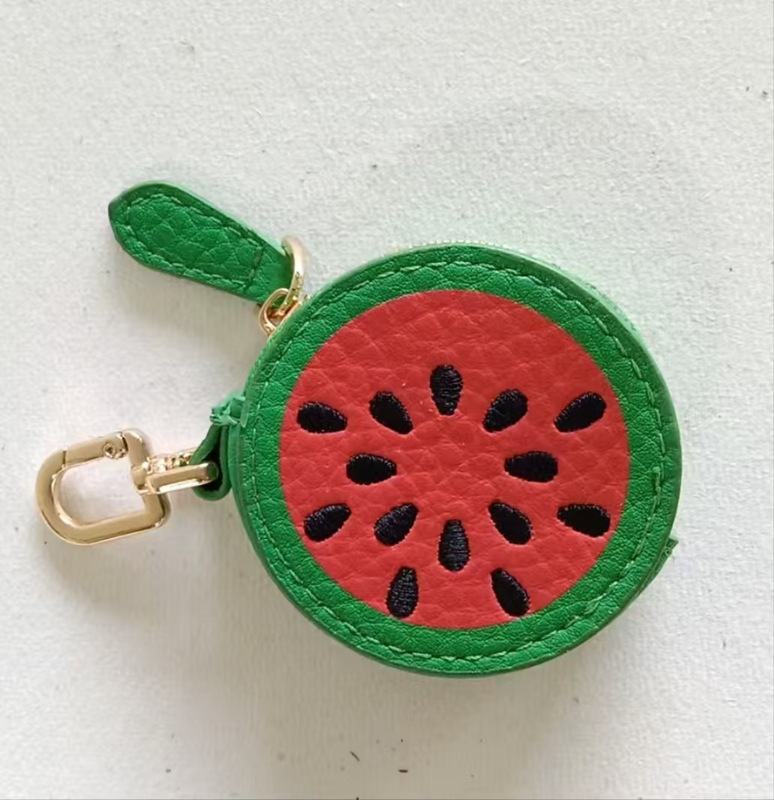 PU皮革零钱包水果草莓柠檬苹果迷你钱包可爱挂式多功能硬币包收纳|undefined